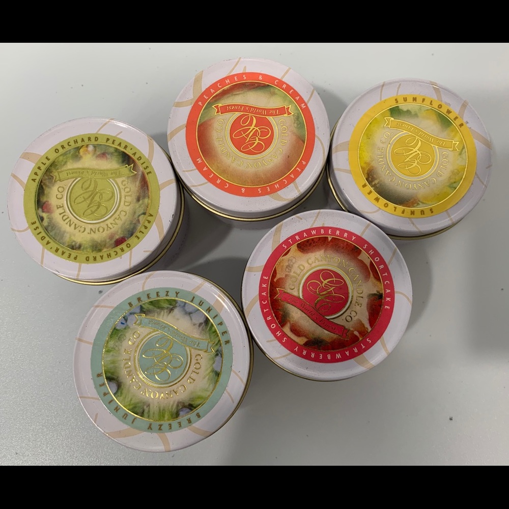 Gold canyon 2oz candle tins